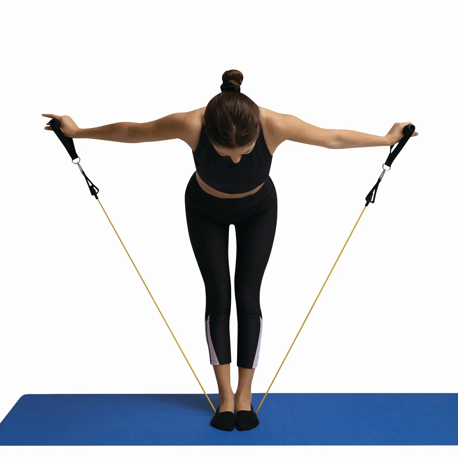 FITNESS TIME - Fitnessbänder-Set blau, gelb, grün, rot, schwarz, blau, gelb – Bild 5