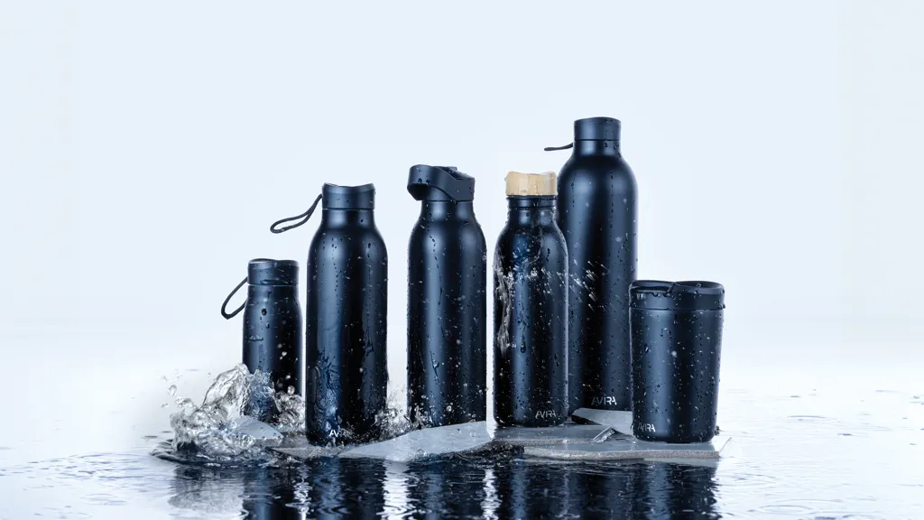 Avira Alcor 600ml Wasserflasche aus RCS rec. Stainless-Steel, schwarz – Bild 9
