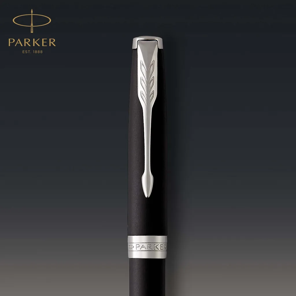 Parker SONNET Stift mattschwarz mit Palladium-Verzierungen, silber – Bild 7