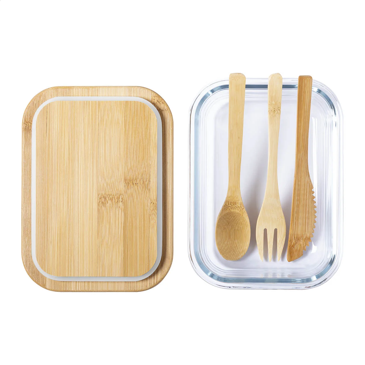 Glas-Lunchbox Cuttata, transparent, natur – Bild 2