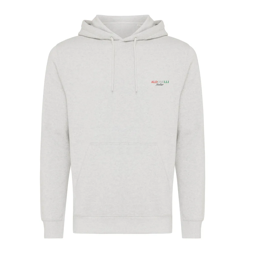 IQONIQ Rila Lightweight Hoodie aus recycelter Baumwolle, light heather grey – Bild 4