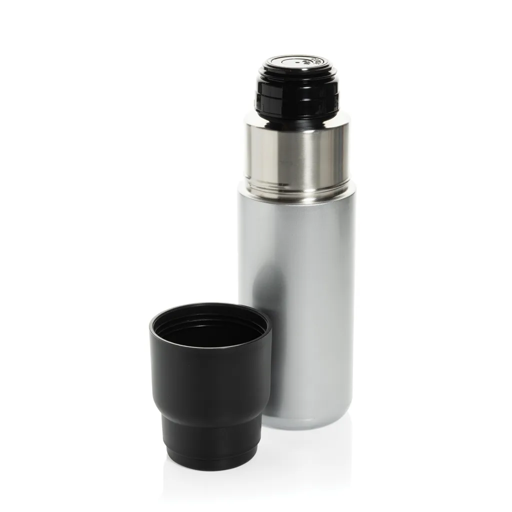 Thermocup RCS – recycelte Thermosflasche mit Becher, 500ml, silber – Bild 3