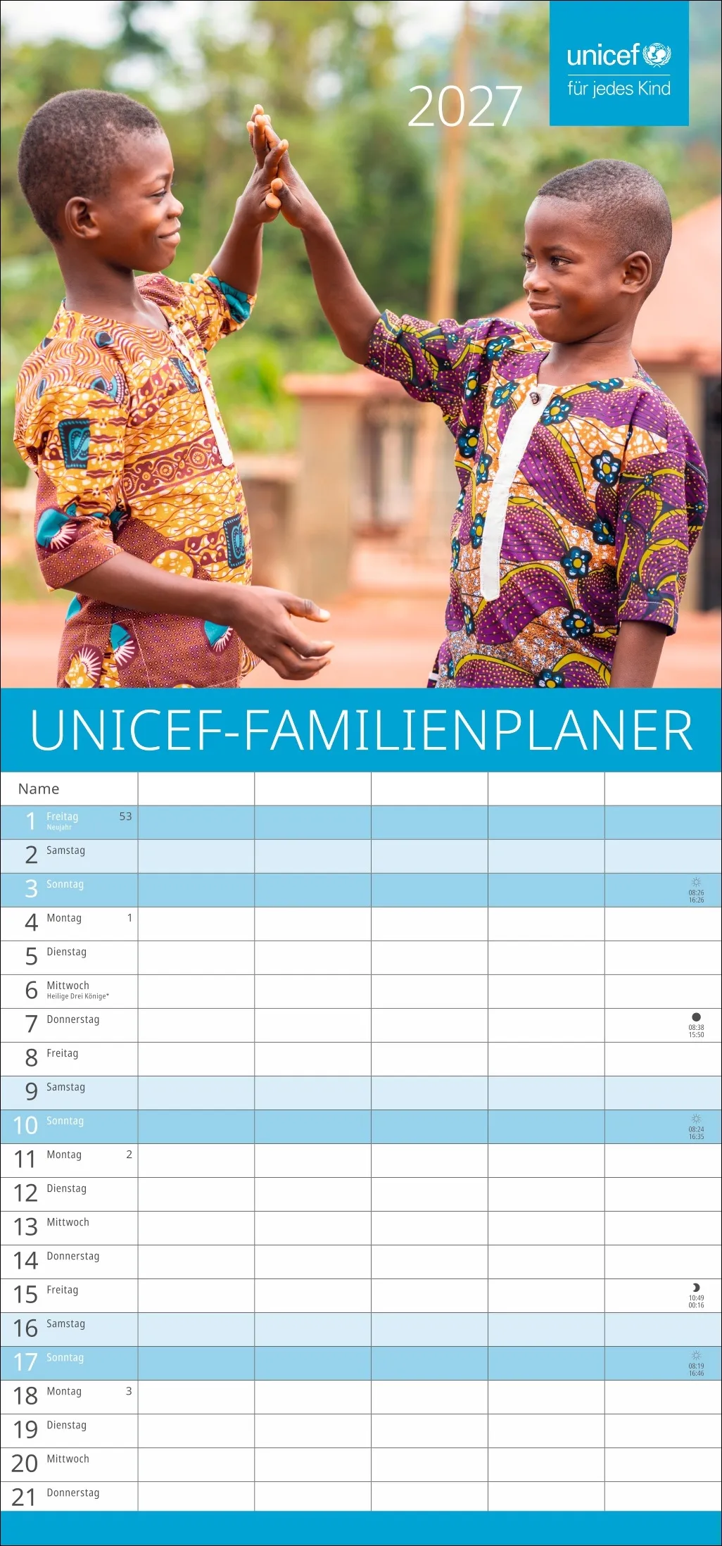 UNICEF Familienplaner 2027