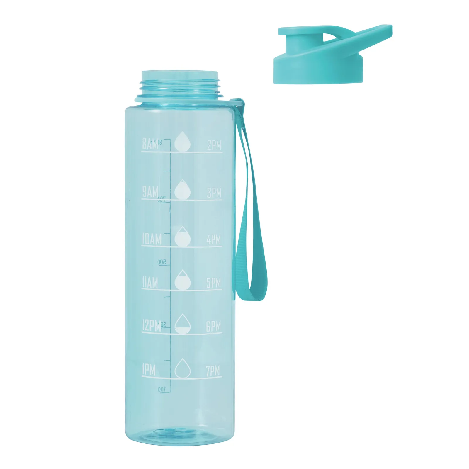 AQUA LEVEL - Sport-Trinkflasche, hellblau – Bild 5