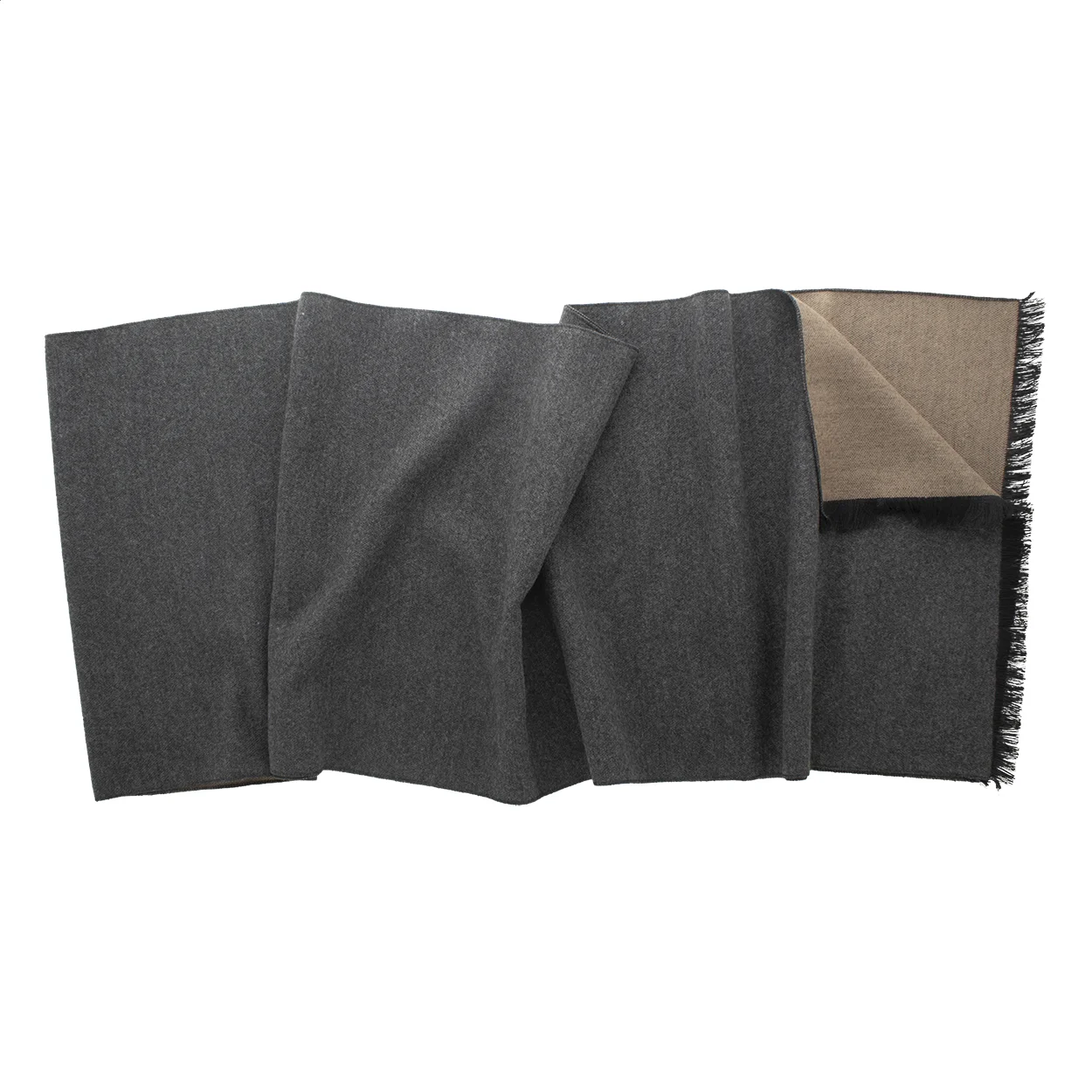 Herrenschal Chamonix, beige, grau – Bild 2