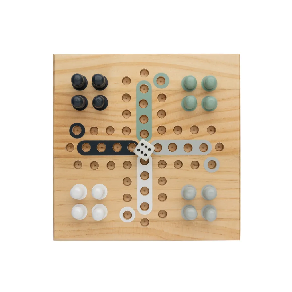 Claire Ludo-Spiel aus Holz, braun – Bild 2
