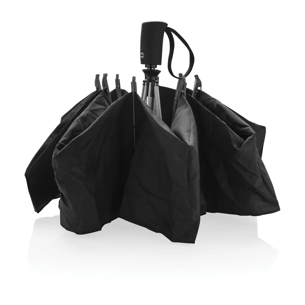 Swiss Peak AWARE™ 23" faltbarer umgekehrter Regenschirm, schwarz – Bild 5
