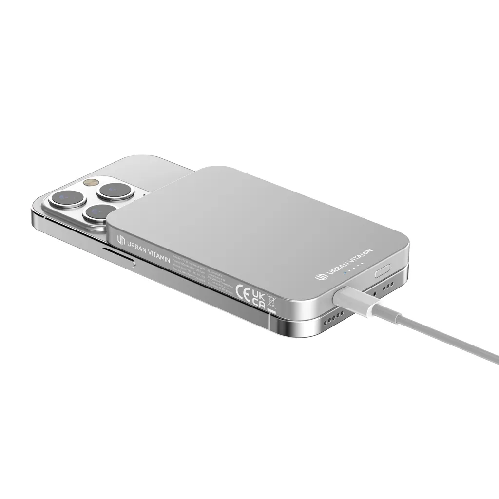 Urban Vitamin Richmond 5000mAh Powerbank aus RCS Plastik/Alu, silber – Bild 6