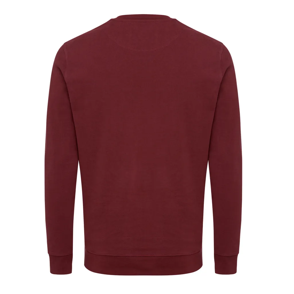 IQONIQ Zion Rundhals-Sweater aus recycelter Baumwolle, burgunderrot – Bild 2
