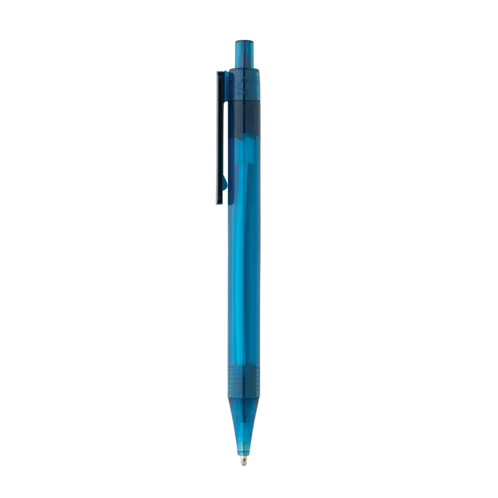 GRS rPET X8 transparenter Stift, blau – Bild 3