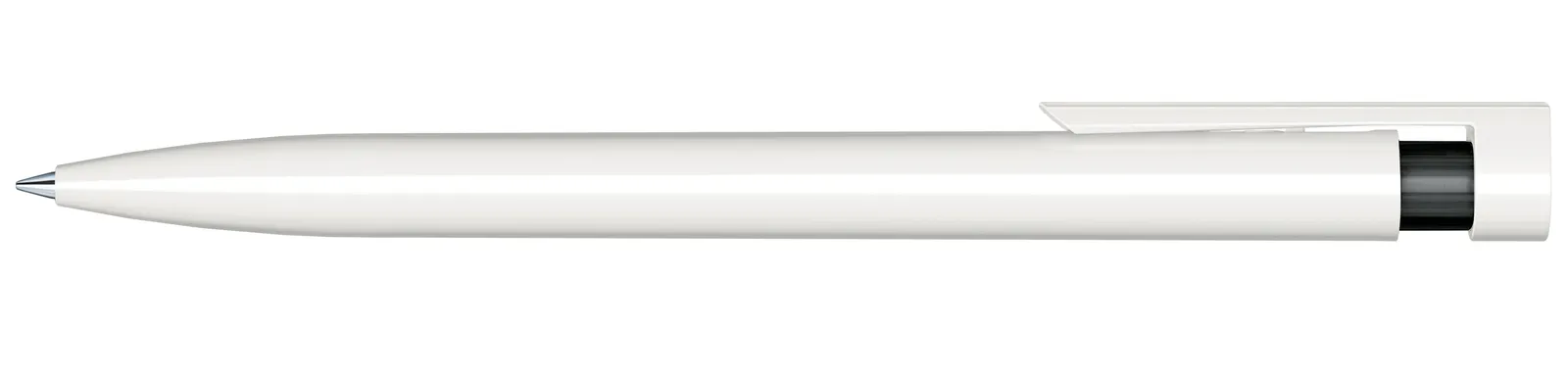 Liberty Polished Basic Druckkugelschreiber, Weiß - Schwarz – Bild 4