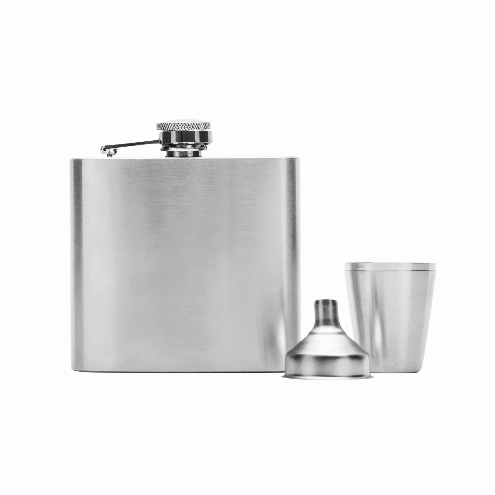 COWBOY - Edelstahl-Flachmann-Set silber, silber – Bild 2