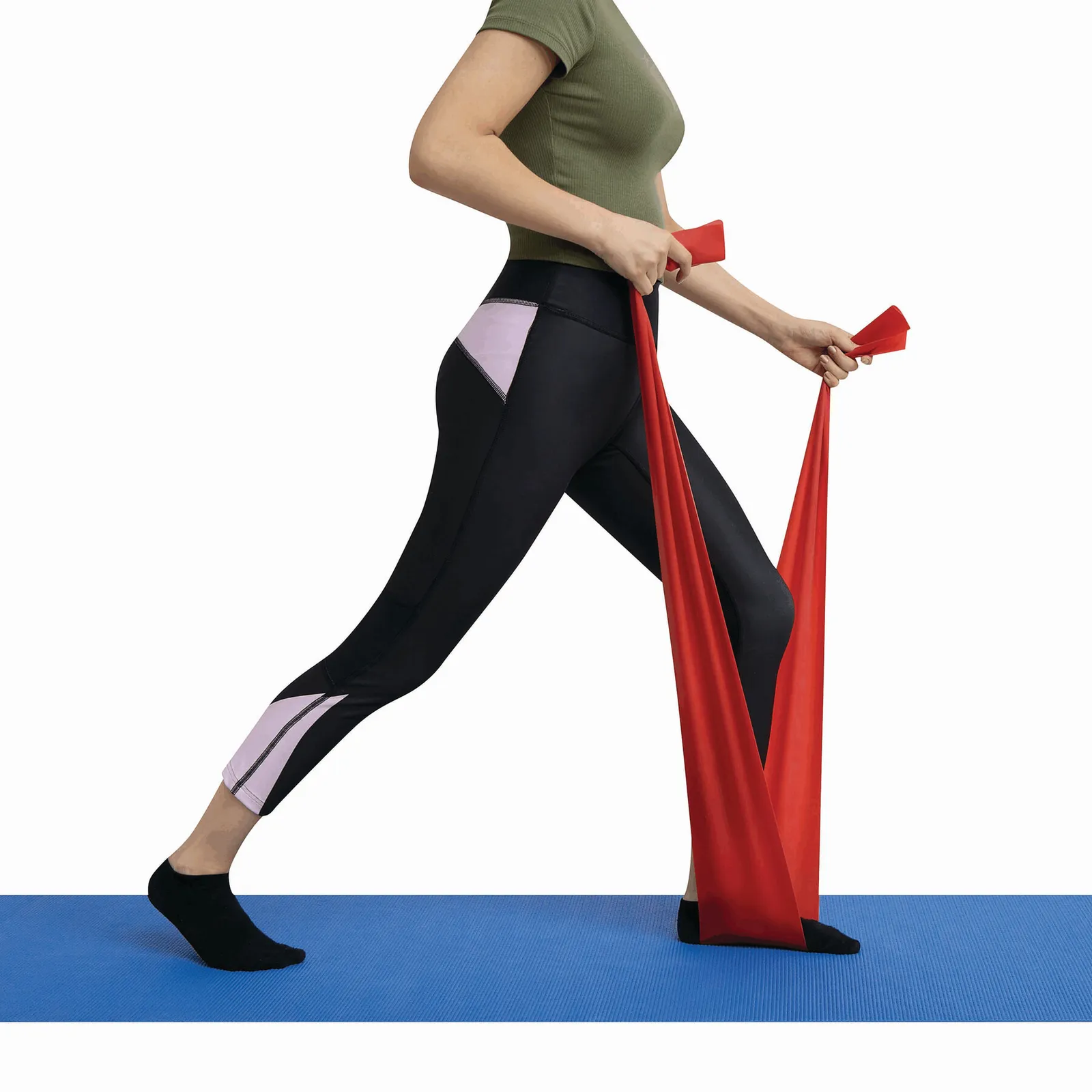 GYM HERO - Fitnessbänder-Set blau, gelb, rot, schwarz, blau, gelb – Bild 4