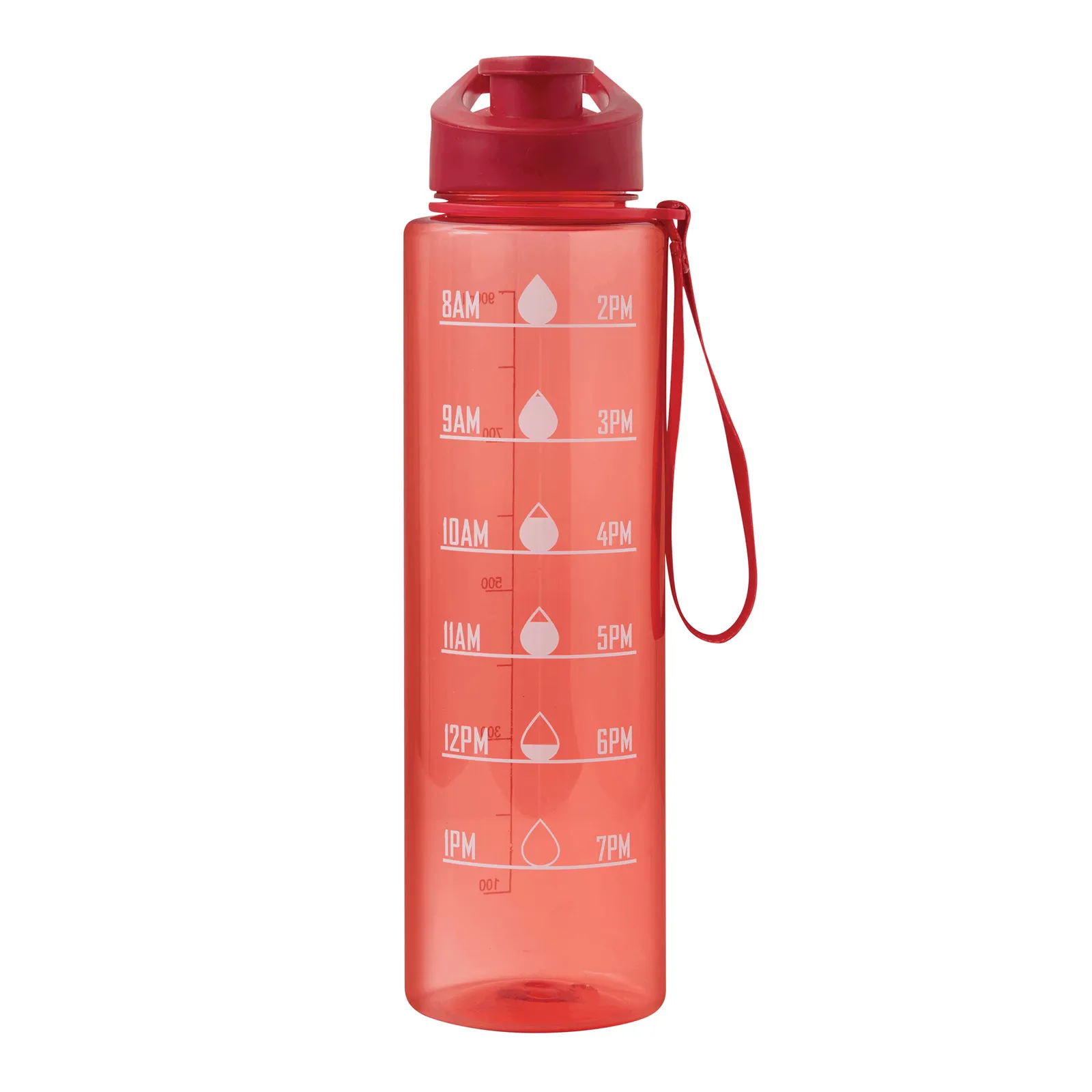 AQUA LEVEL - Sport-Trinkflasche, rot – Bild 2