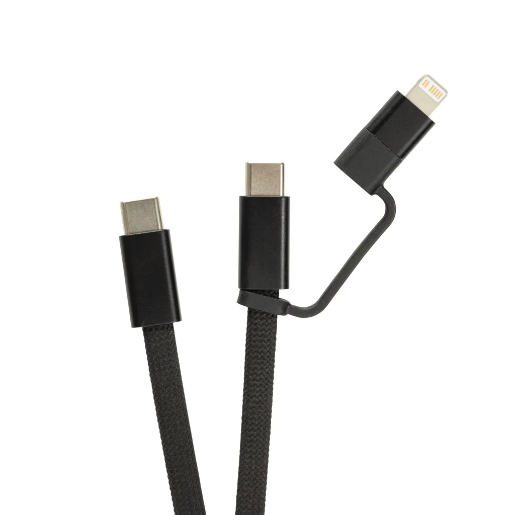 Arc ultradünnes 60W 2-in-1 Magnetkabel, schwarz – Bild 3