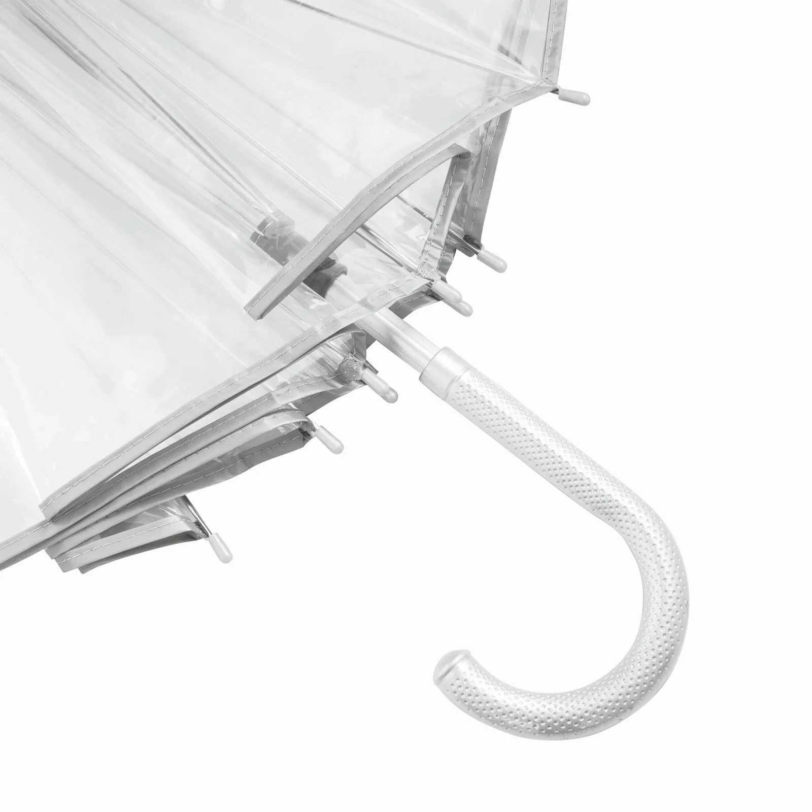 PANORAMIX Umbrella, Transparenter Aluminium-Stockschirm silber, transparent, silber, transparent – Bild 7