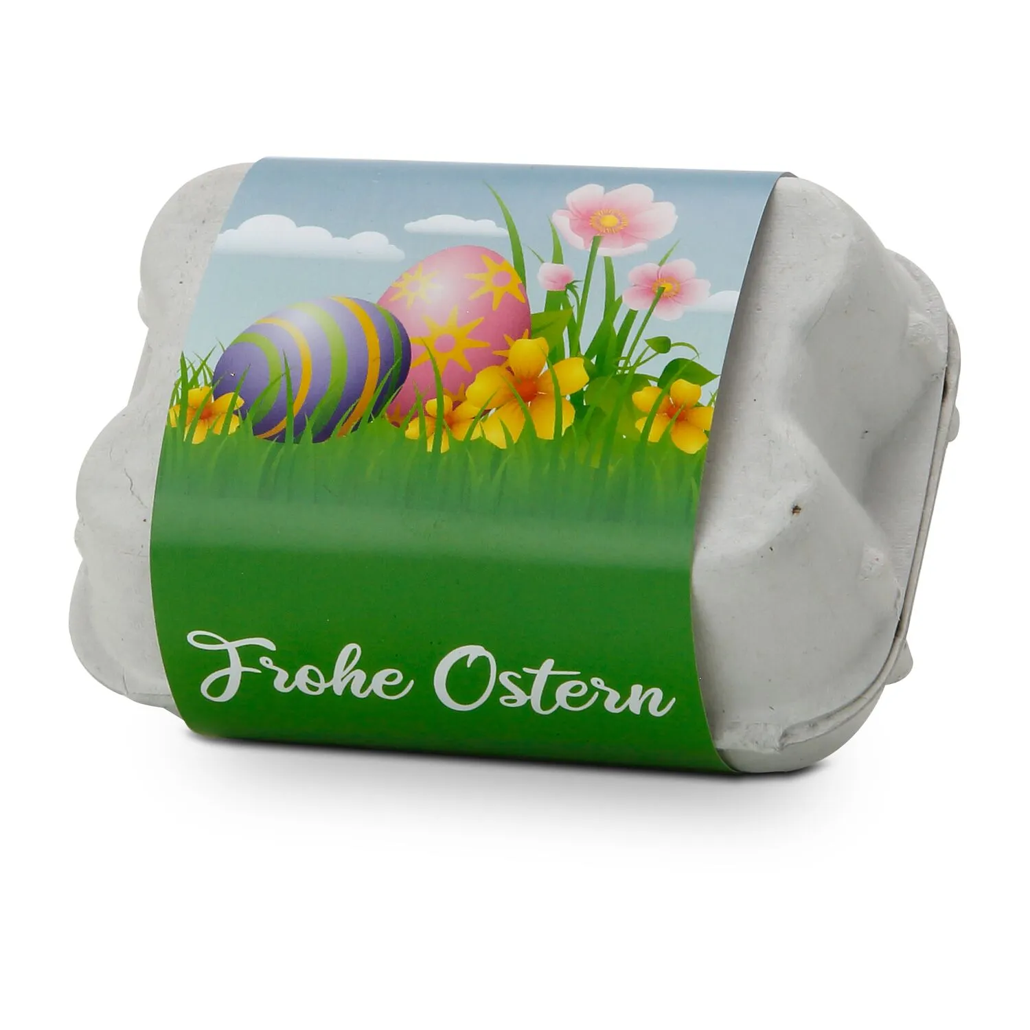 Geschenkartikel / Präsentartikel: Bienenweide im Oster-Eierkarton Blumen, grün – Bild 3