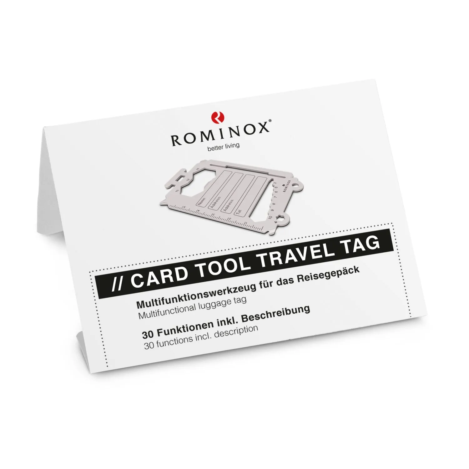 ROMINOX® Card Tool // Travel Tag - 30 Funktionen, silber – Bild 4