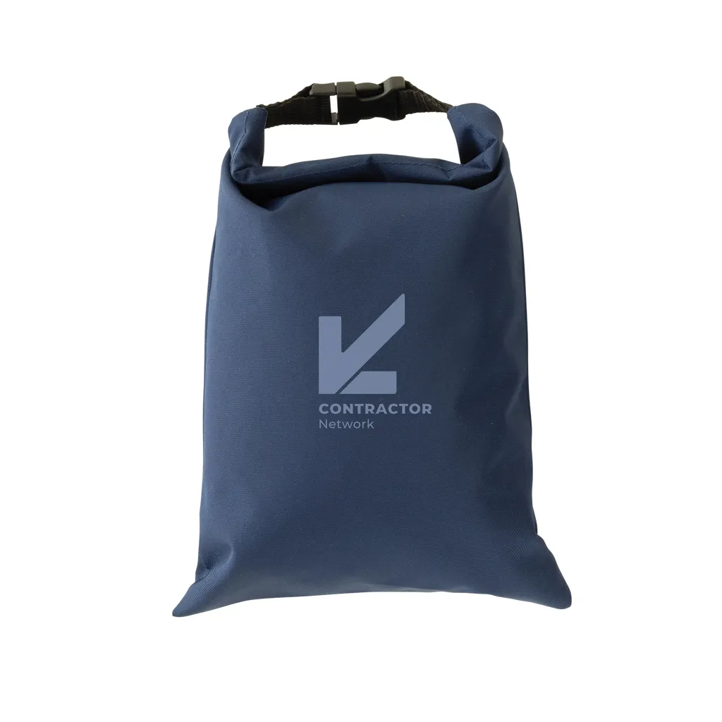 Snackstrap faltbarer Lunchbag aus AWARE™ rPET 30 x 20cm, navy blau – Bild 6