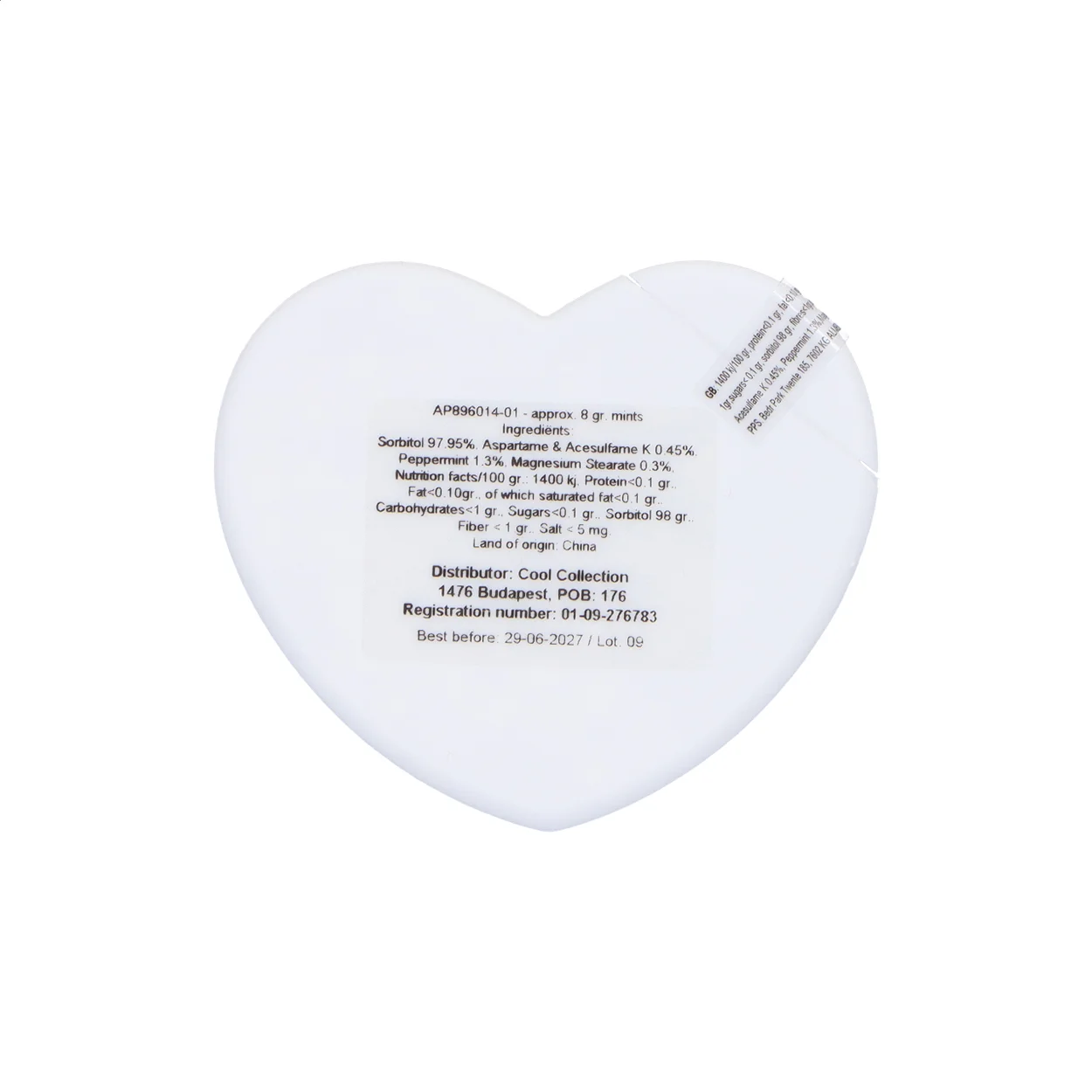 Pfefferminzspender HeartMint, weiß – Bild 5