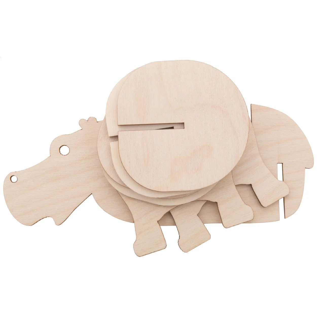 Untersetzer-Set Noah, Hippo, natur – Bild 2