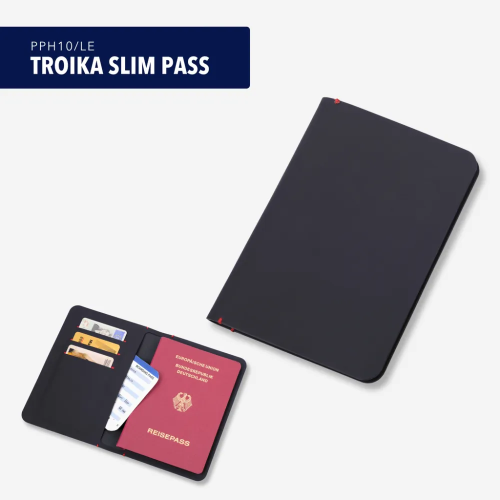 Reisepasshülle TROIKA SLIM PASS, rot/schwarz – Bild 5