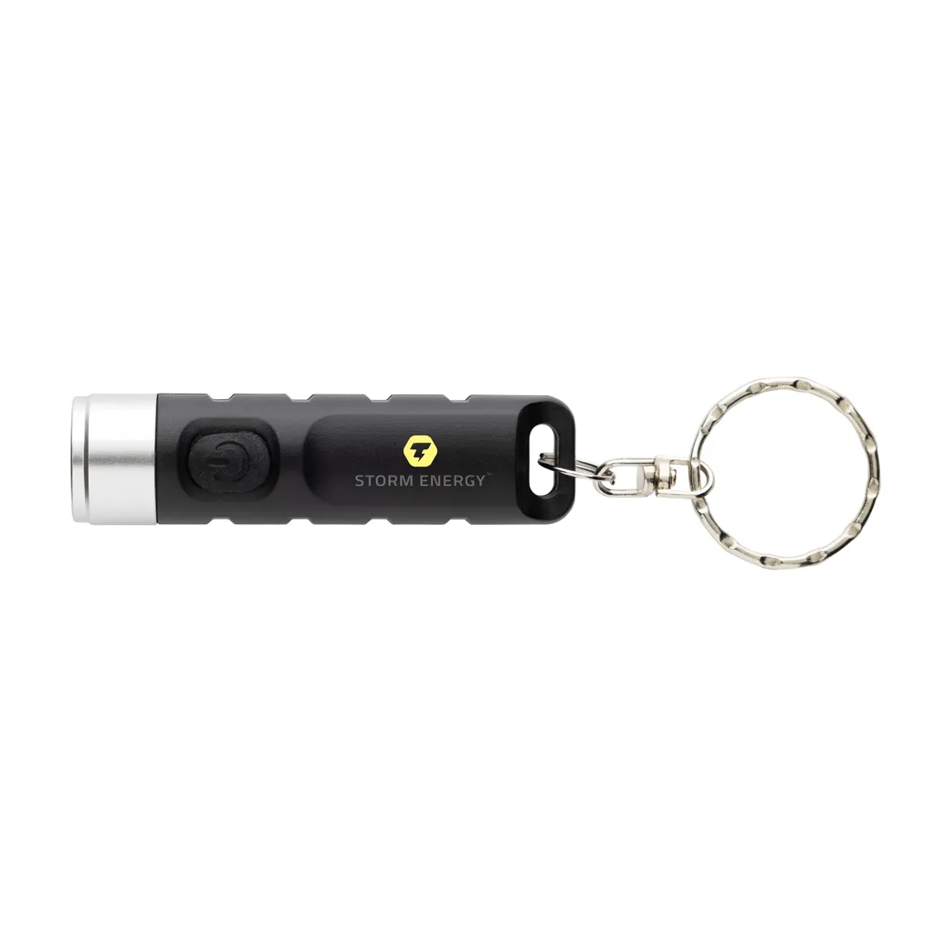 Globix USB Schlüsselanhänger-Taschenlampe aus RCS rABS, schwarz – Bild 5