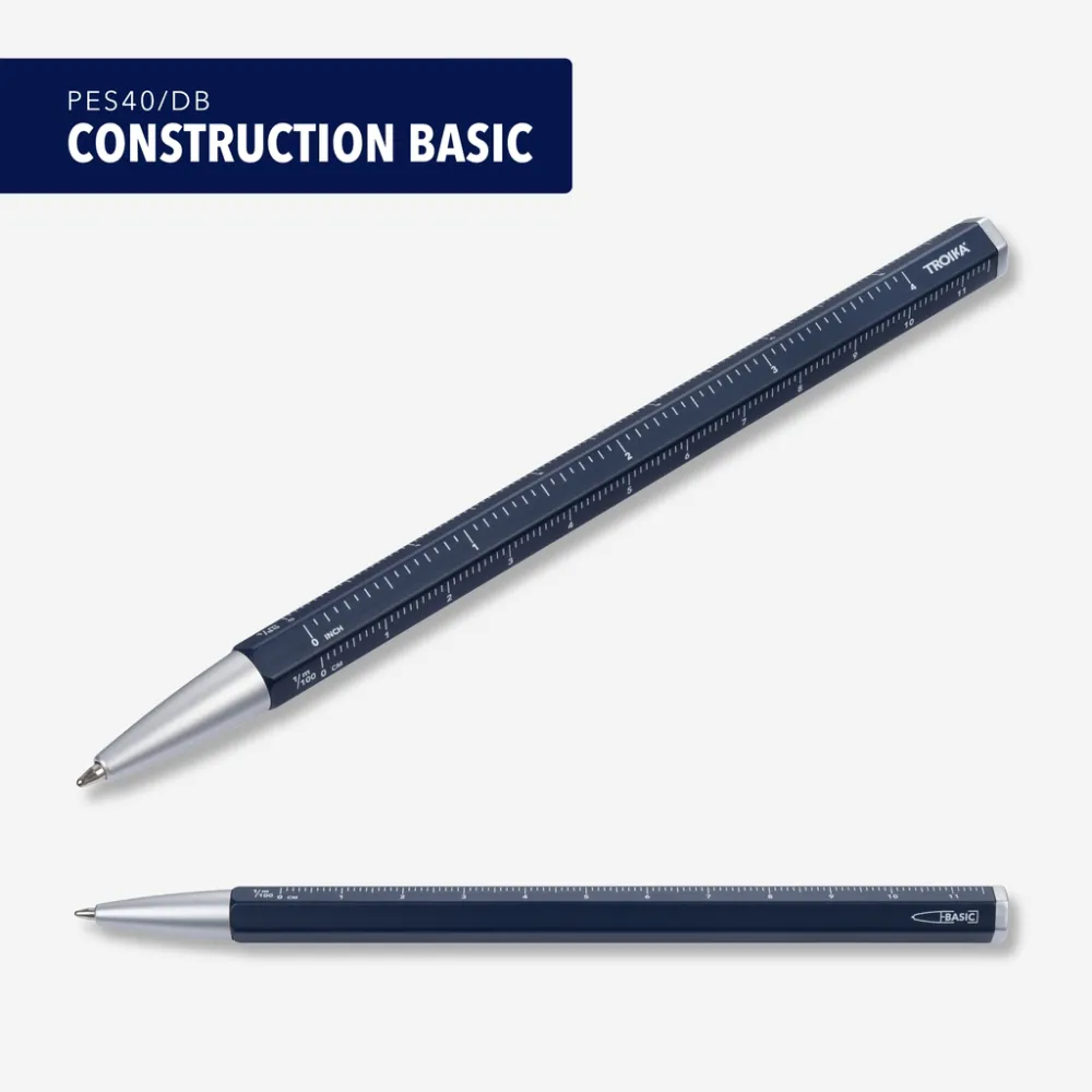 Multitasking-Kugelschreiber CONSTRUCTION BASIC dunkelblau/silberfarben, dunkelblau/silberfarben – Bild 4