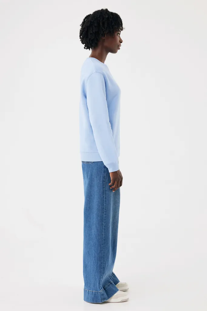 IQONIQ Torla Rundhals-Pullover aus recycelter Baumwolle, sky blue – Bild 7