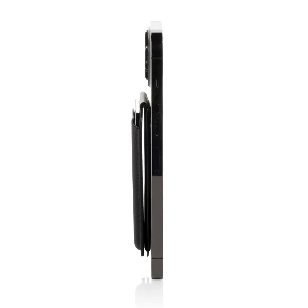 Magstand magnetische Handytasche mit Ständer aus RCS rec. PU, schwarz – Bild 6