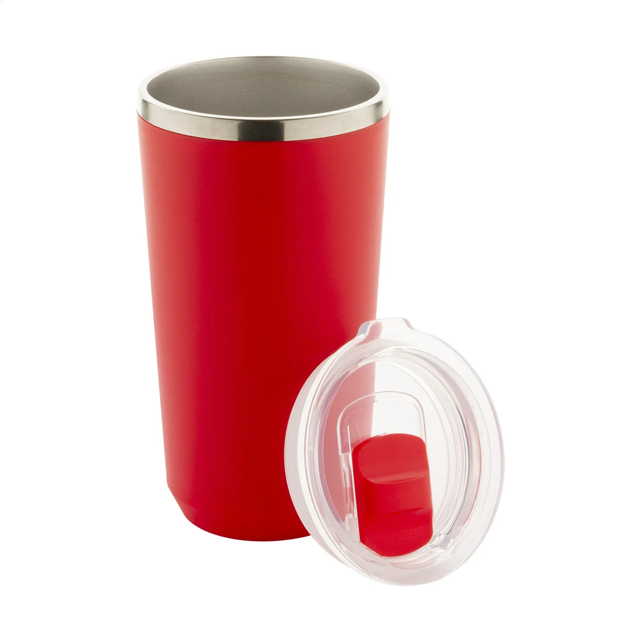 Thermobecher Lungogo, rot – Bild 2