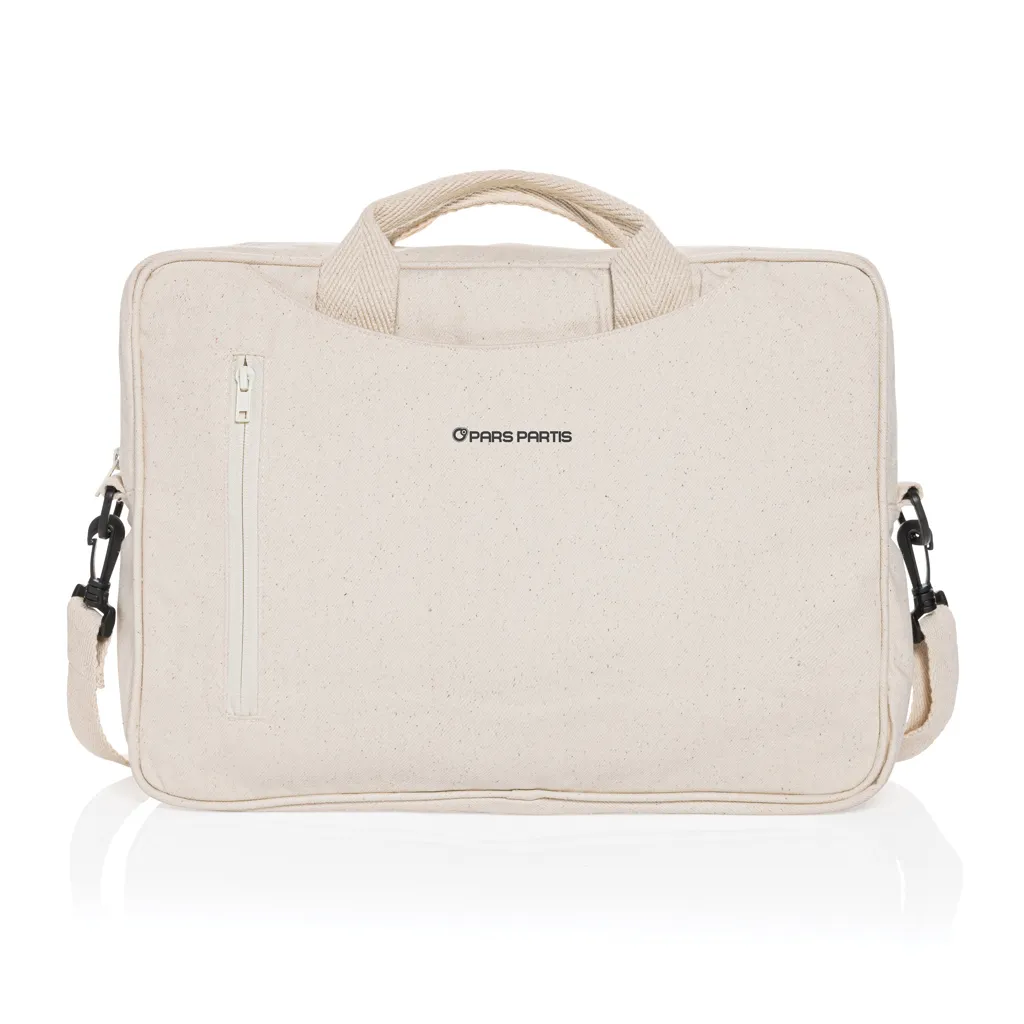 Laluka AWARE™ 15.4" Laptop-Tasche aus recycelter Baumwolle, off white – Bild 5