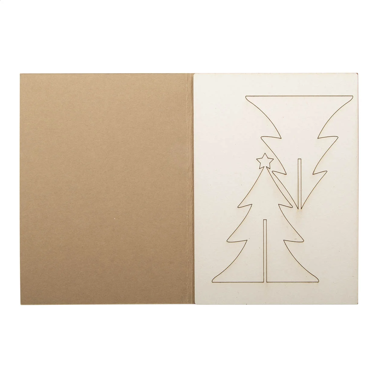 Weihnachtskarte Creax Kraft, Tannenbaum, natur – Bild 2