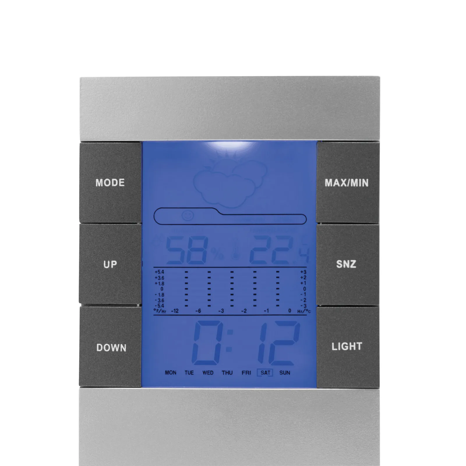 SUNNY TIMES - Wetterstation grau, silber, grau, silber – Bild 5