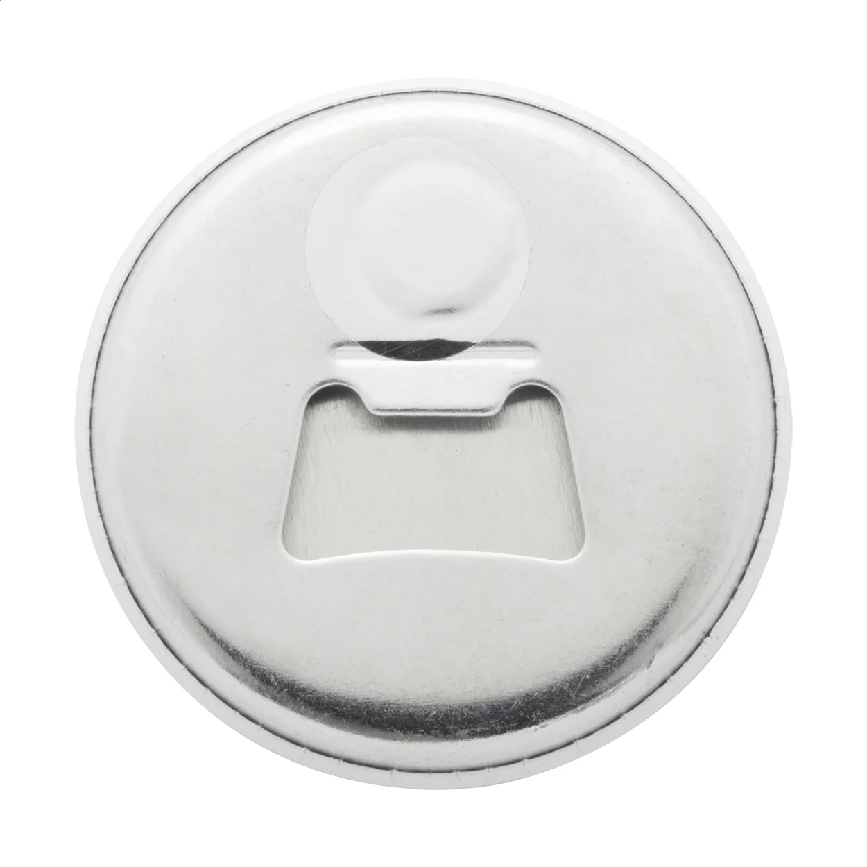 Button-Flaschenöffner MagBadge Bottle, silber, weiß – Bild 4