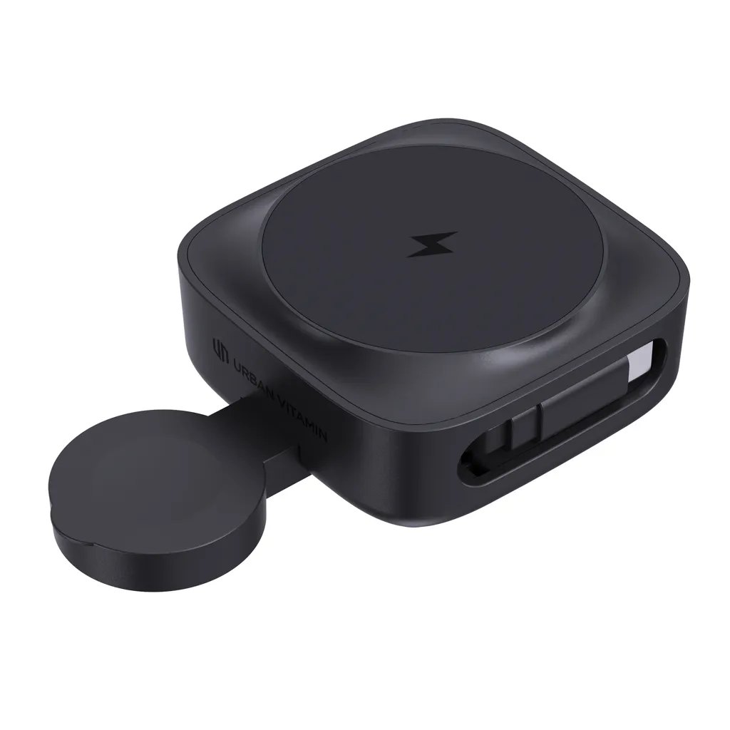 Urban Vitamin Goleta 2-in-1 15W Magnetic Wireless Charger, schwarz – Bild 3