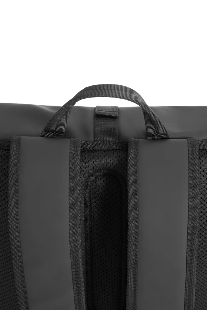 Urban wasserabweisender Flap-Top Rucksack, schwarz – Bild 23