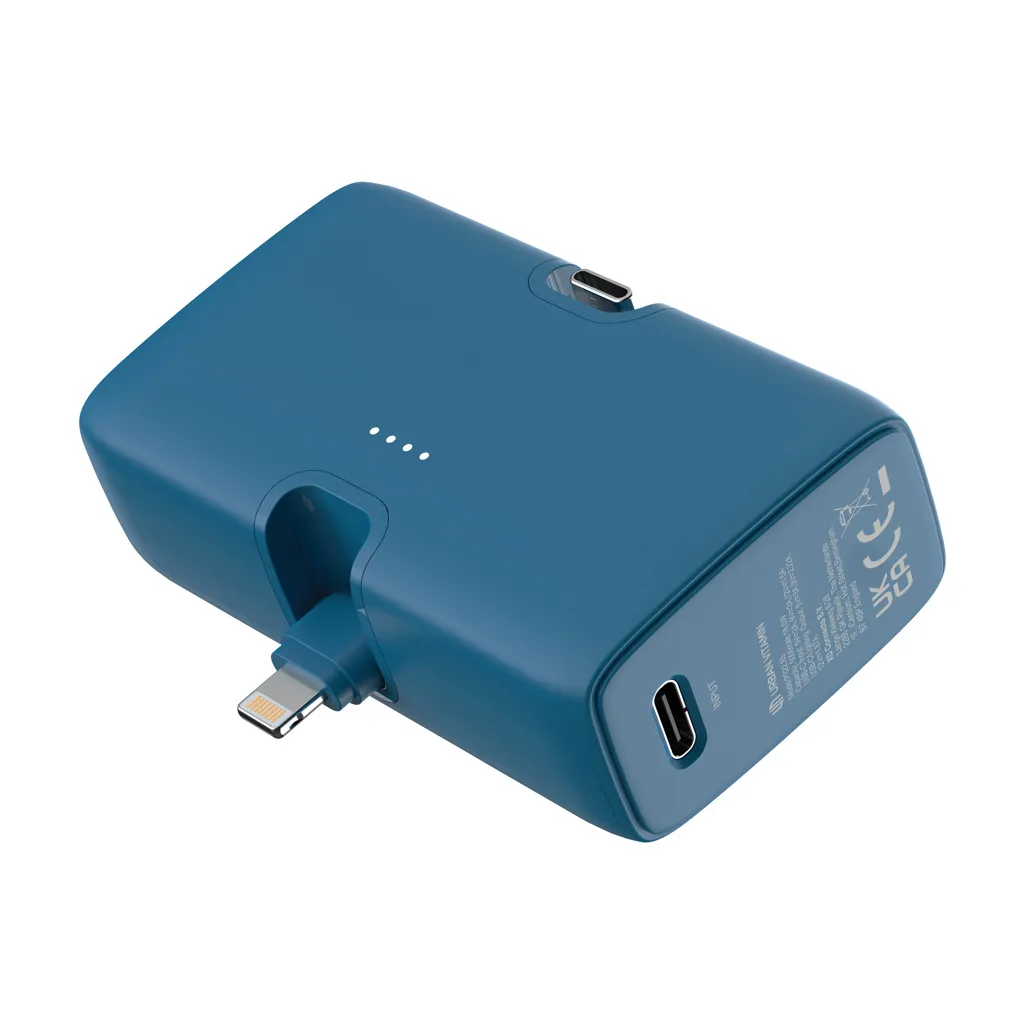 Urban Vitamin Los Angeles 20W Powerbank aus RCS rec. Plastik, blau – Bild 5