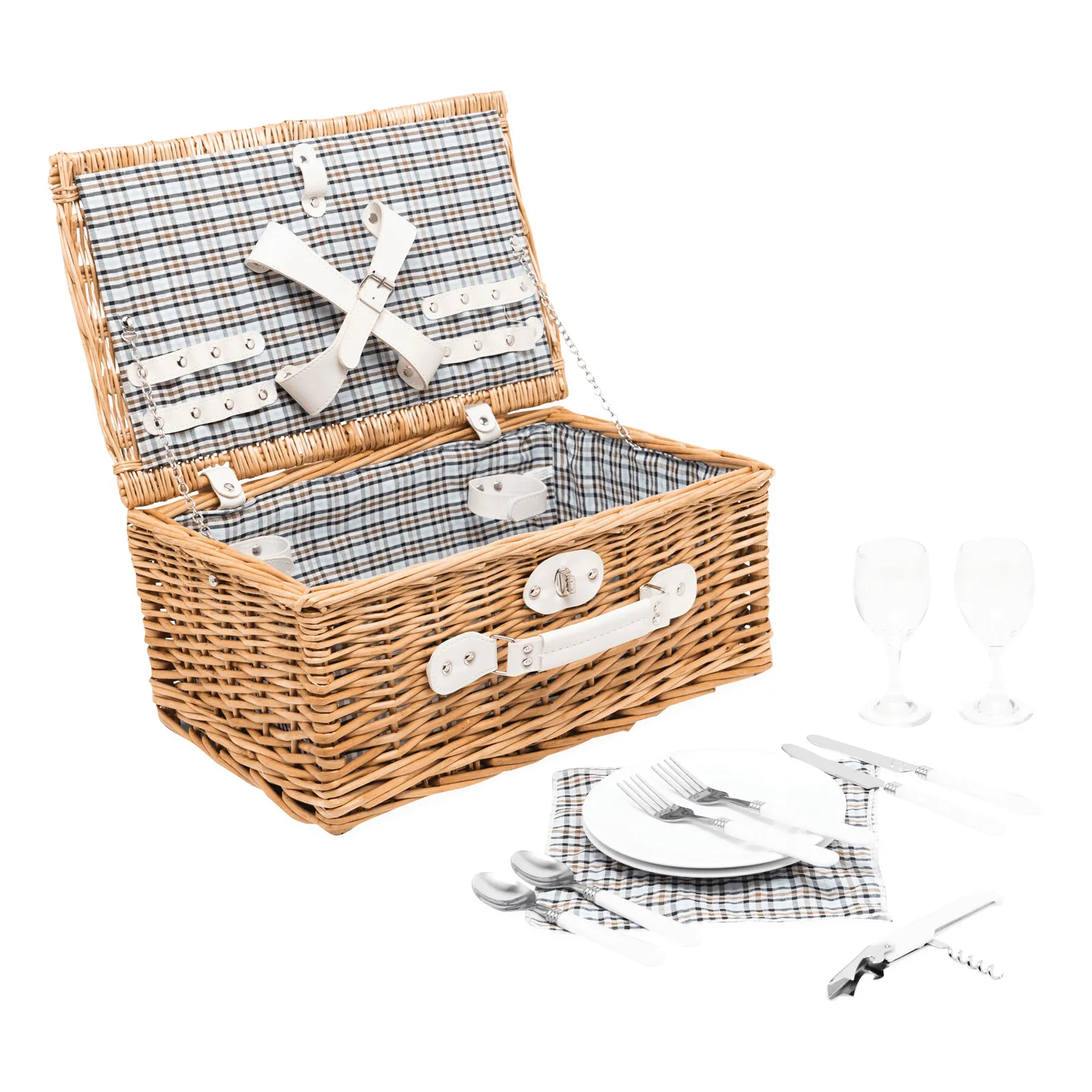 KINGS PARK - Weiden-Picknickkorb braun, braun – Bild 5
