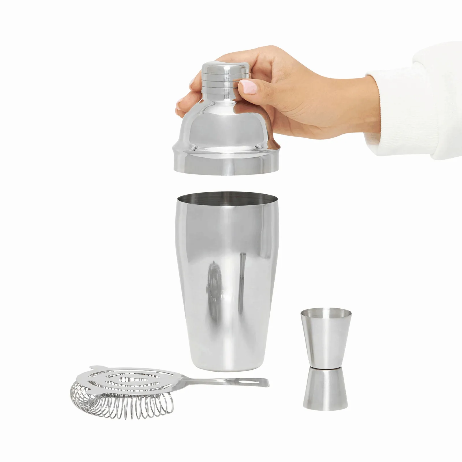BARKEEPER - Edelstahl-Cocktailshaker-Set silber, silber – Bild 7