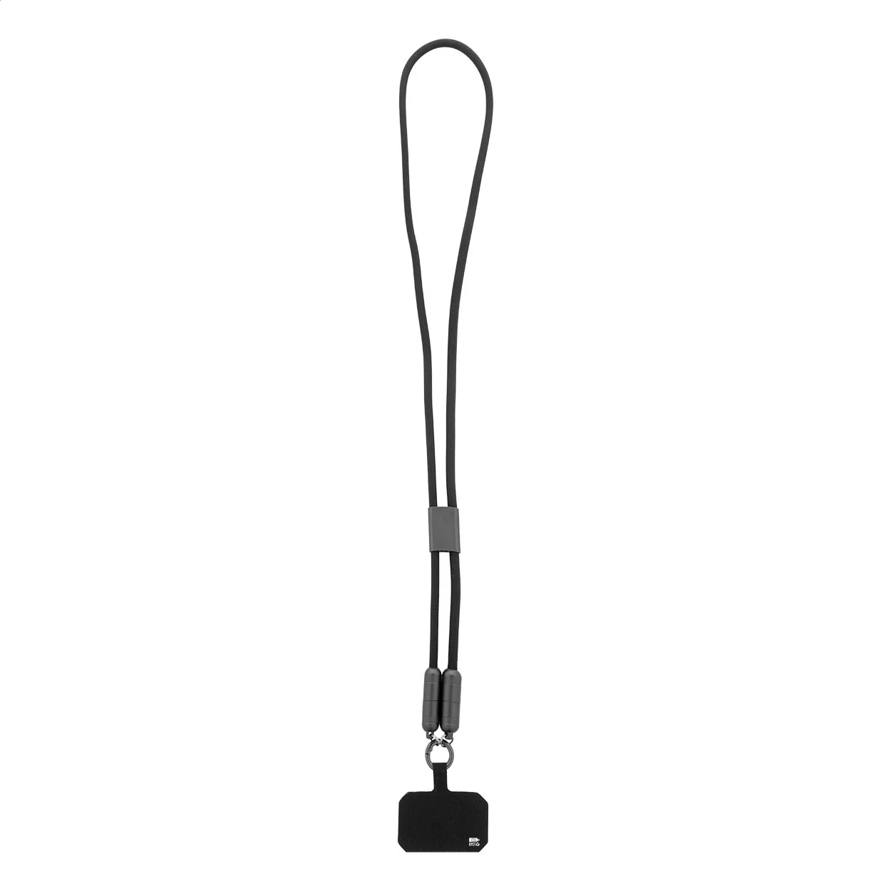 60W Handy-Lanyard-Kabel RPET Fastly, schwarz – Bild 2