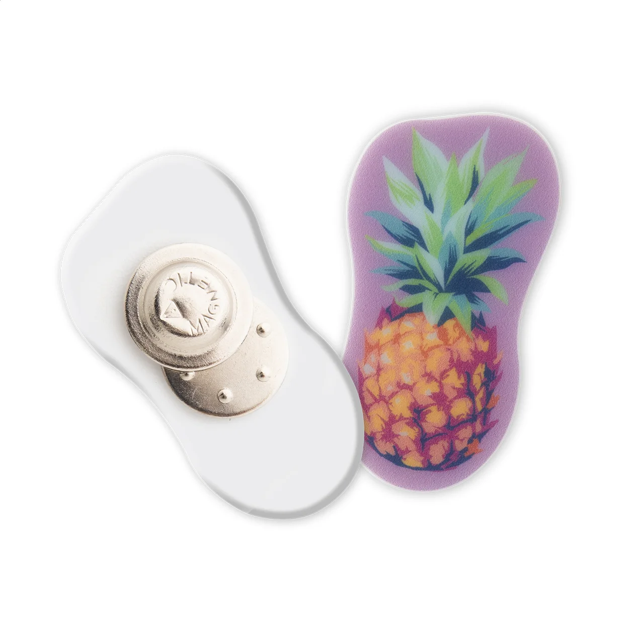 Anstecker ColoBadge mit Magnetbefestigung, weiß – Bild 3
