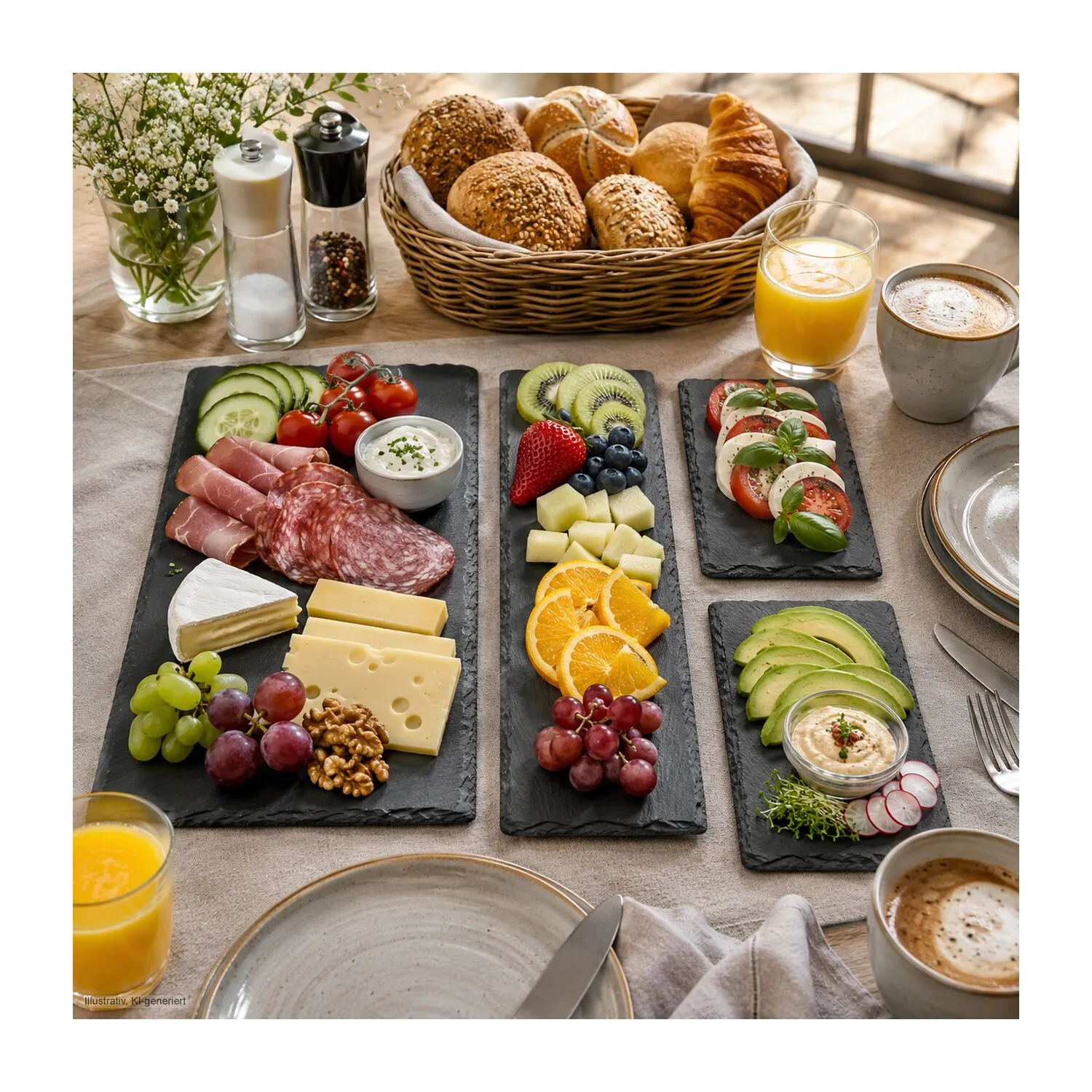 ROMINOX® Schieferplatten-Set // Tapas Ardesia, schwarz – Bild 10