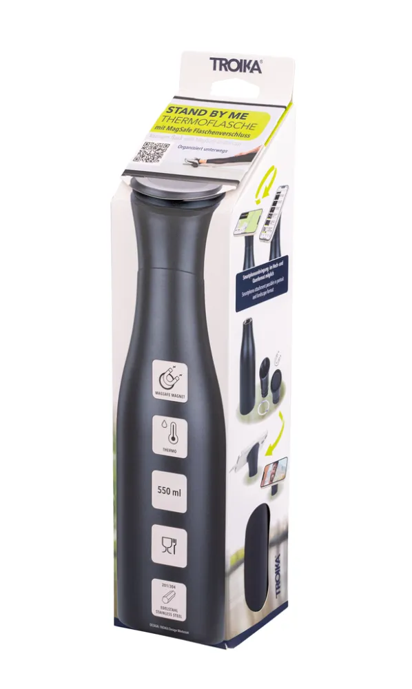 Thermoflasche STAND BY ME schwarz, schwarz – Bild 10
