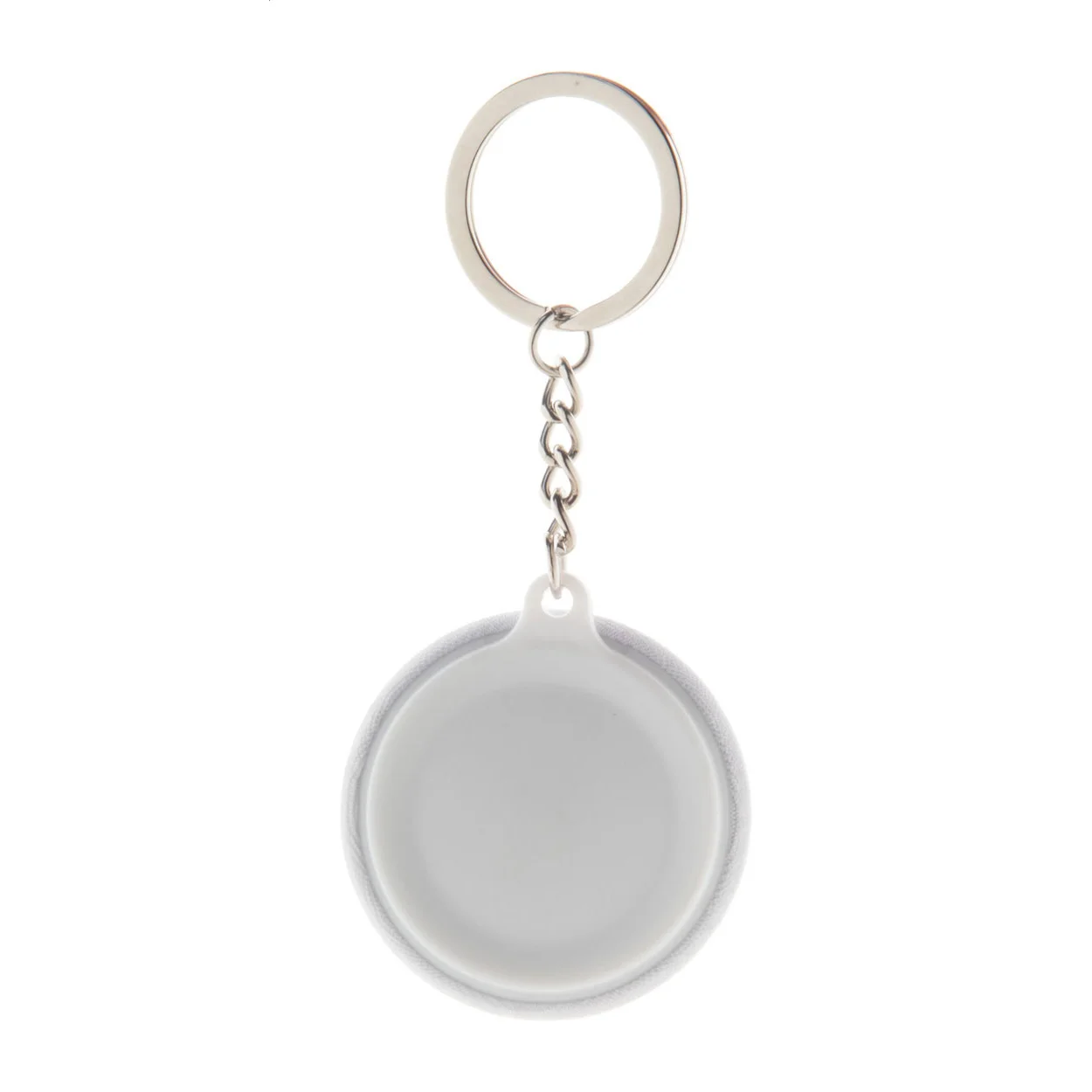 Button-Schlüsselanhänger KeyBadge RPET Mini, weiß – Bild 3