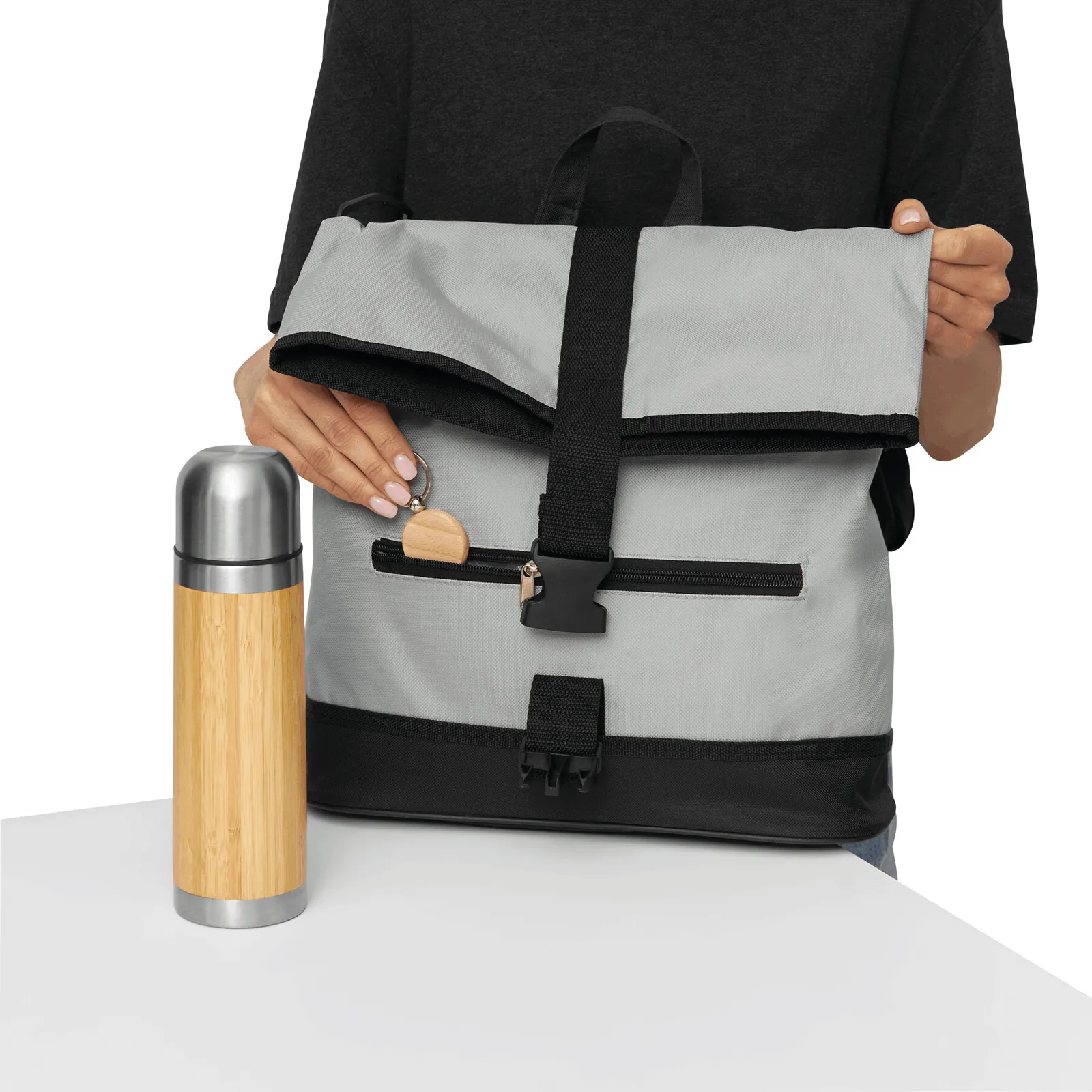 BIKE MATE - Fahrradtasche grau, schwarz, grau, schwarz – Bild 9