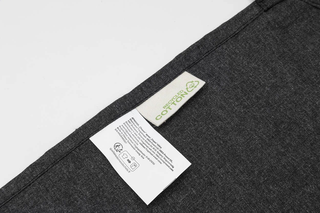 Schürze Chepex aus recycelter Baumwolle, schwarz – Bild 3