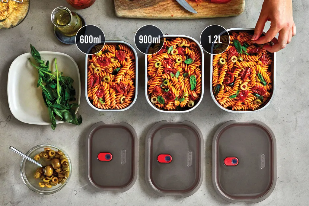 Black+Blum 3-tlg. Mealprep Box Set - klein, medium, groß, grau – Bild 14