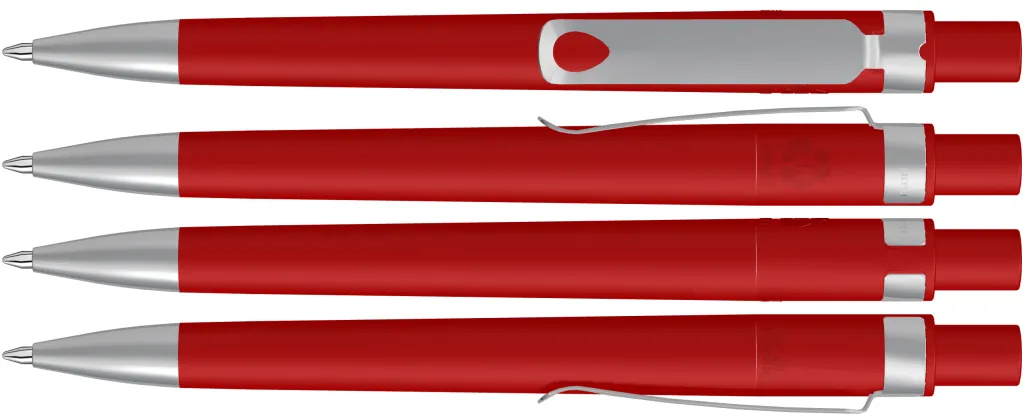 RECYCLED PET PEN CORE F SI Druckkugelschreiber rot, rot – Bild 2