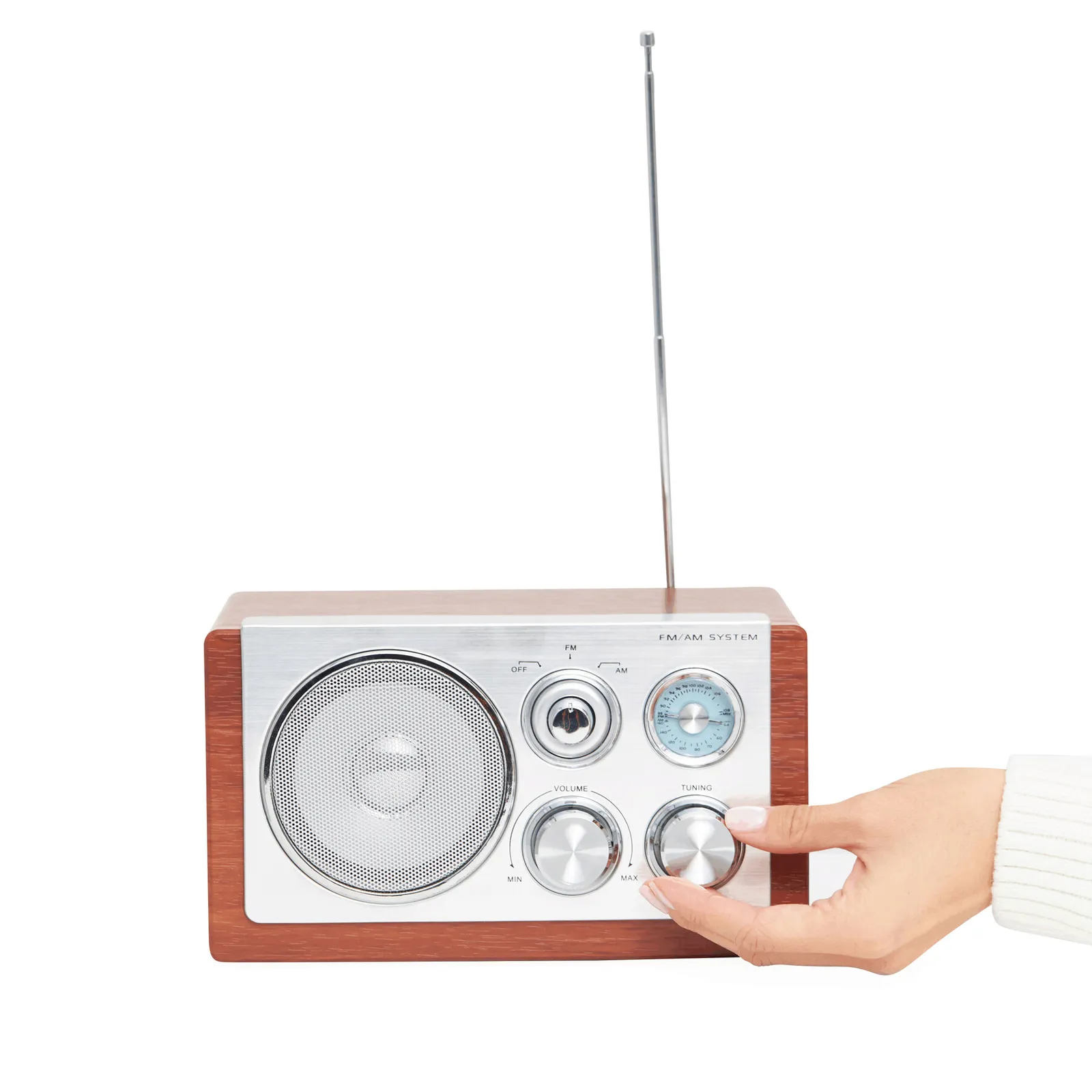 CLASSIC - AM/ FM-Radio braun, silber, braun, silber – Bild 7